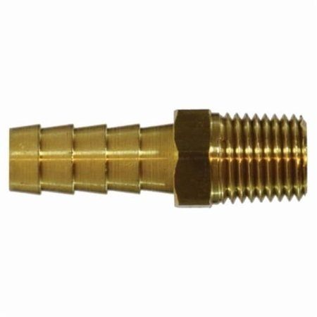 Midland Metal Rigid Adapter, Adapter, 114 x 34 Nominal, Hose Barb x MNPTF, 137 Hex, 150 psi, 40 to 160 deg 32029